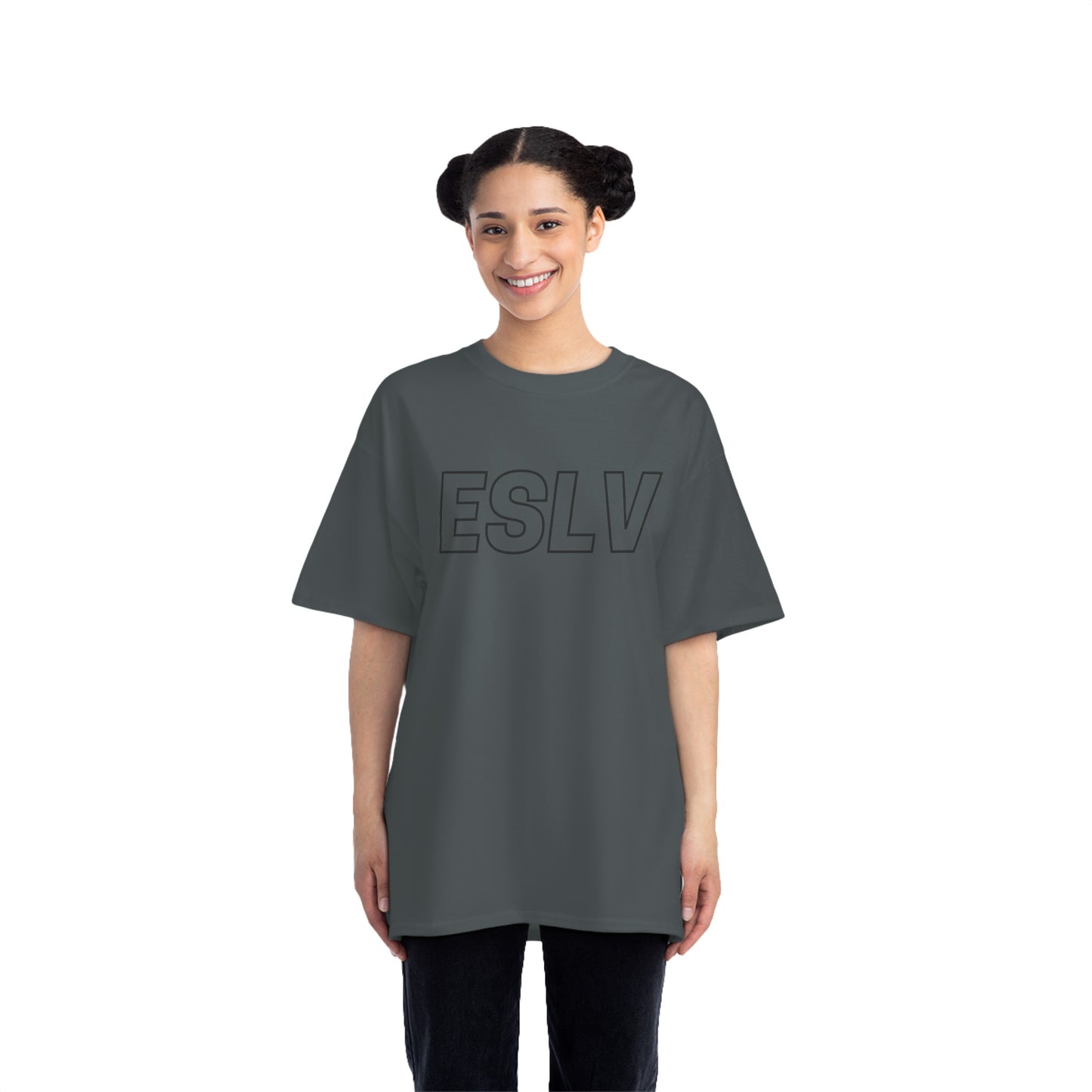 "Beefy-T® ESLV" Black Logo T-Shirt