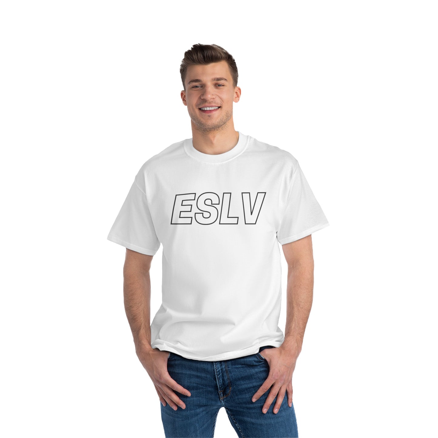 "Beefy-T® ESLV" Black Logo T-Shirt