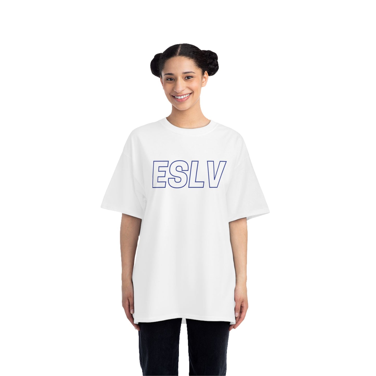 "Beefy-T® ESLV" Blue Logo T-Shirt