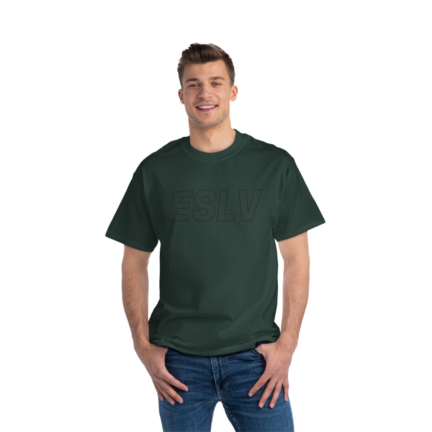 "Beefy-T® ESLV" Black Logo T-Shirt