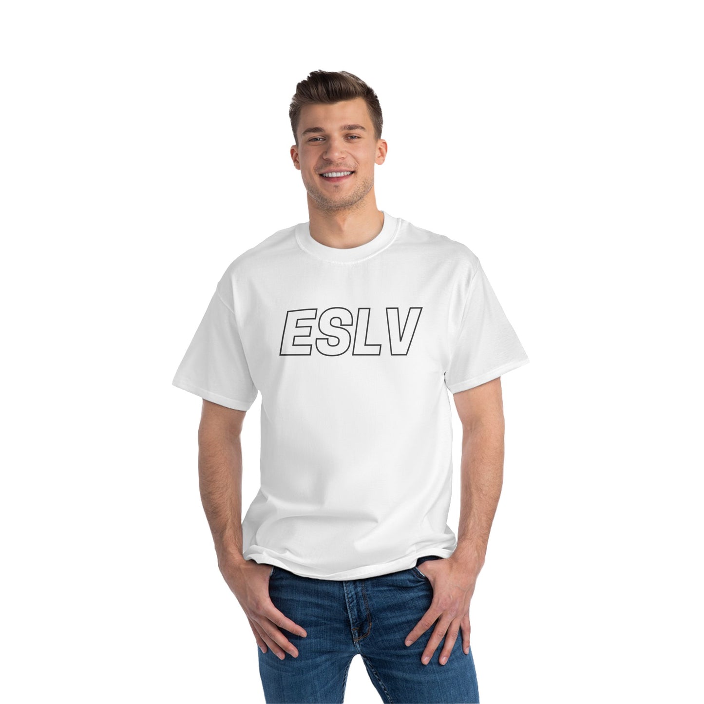 "Beefy-T® ESLV" Black Logo T-Shirt