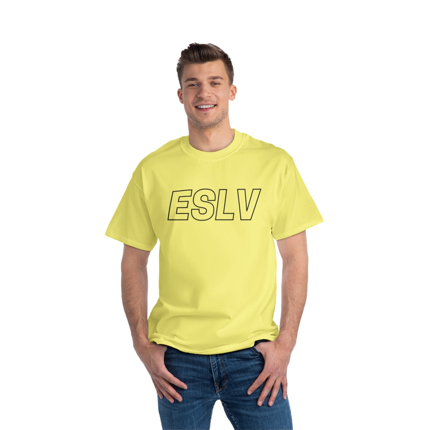 "Beefy-T® ESLV" Black Logo T-Shirt