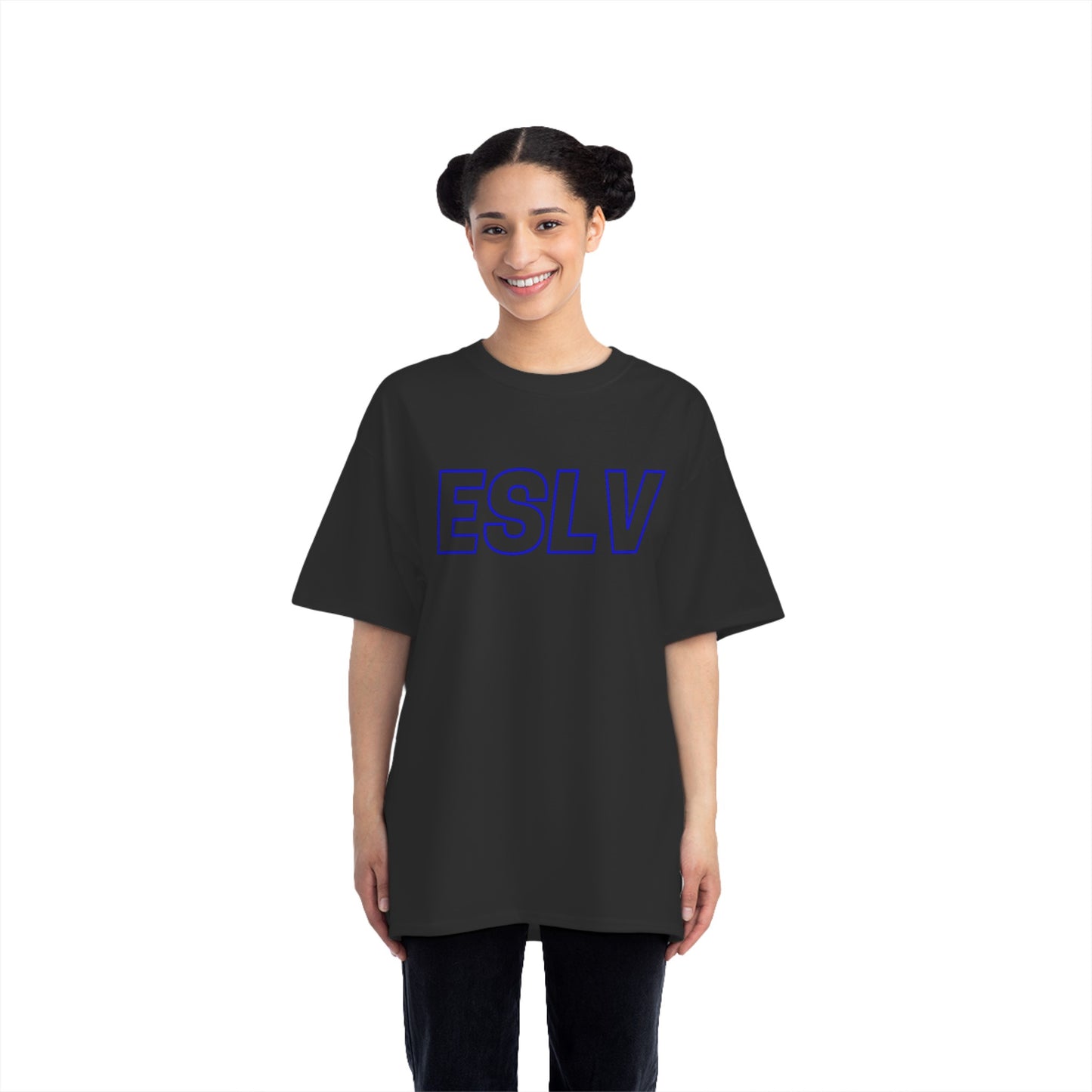 "Beefy-T® ESLV" Blue Logo T-Shirt