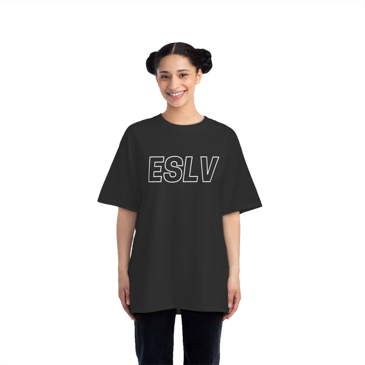 "Beefy-T® ESLV" White Logo T-Shirt