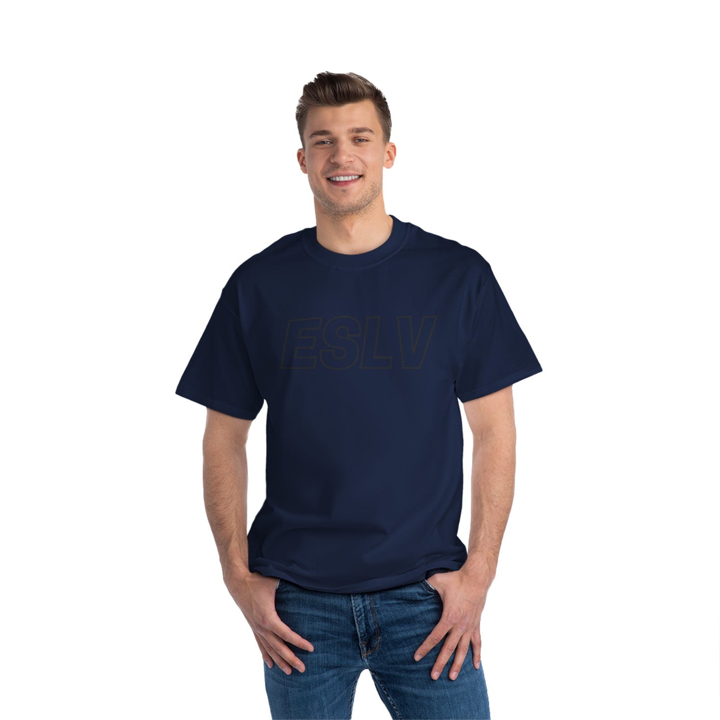 "Beefy-T® ESLV" Black Logo T-Shirt