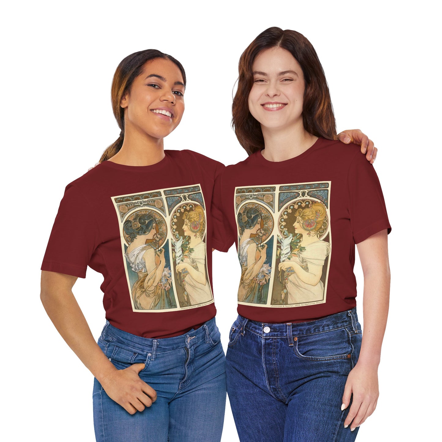 "Primrose & Feather, 1899, Alphonse Mucha" T-Shirt