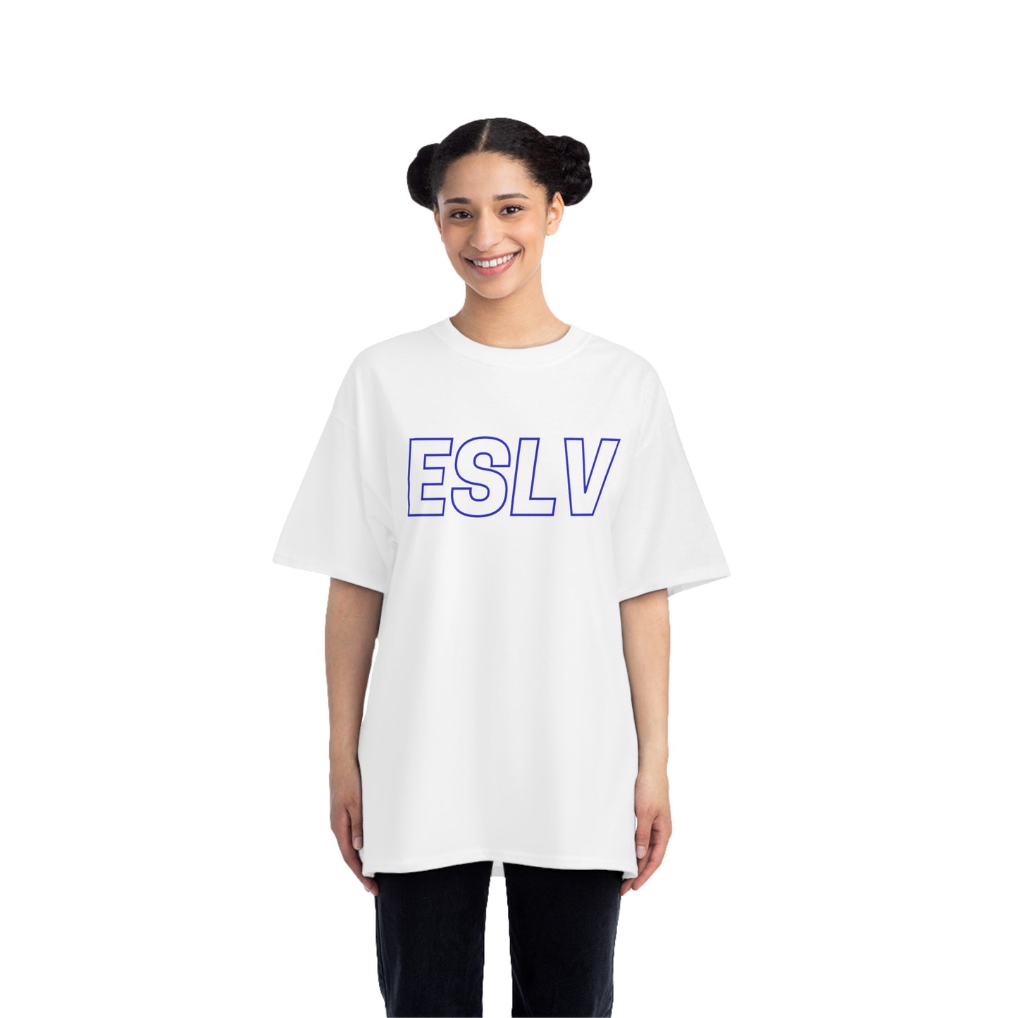 "Beefy-T® ESLV" Blue Logo T-Shirt