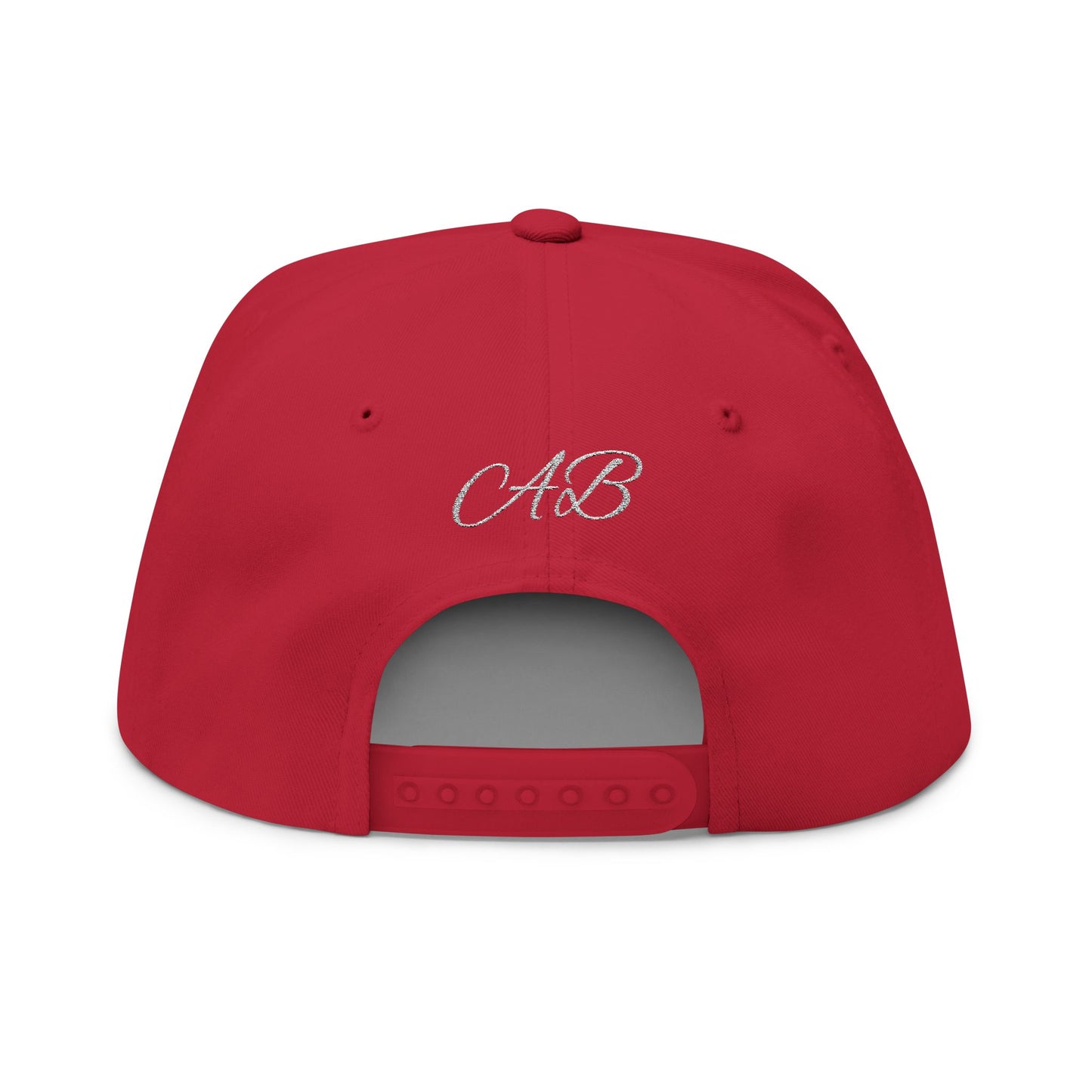 Embroidered Script Flat Bill Cap — Personalized Monogram Snapback