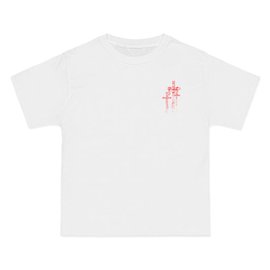 "Beefy-T® 3 Crosses Sketch" T-Shirt