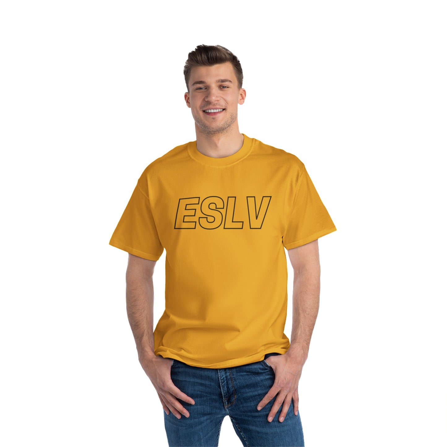 "Beefy-T® ESLV" Black Logo T-Shirt