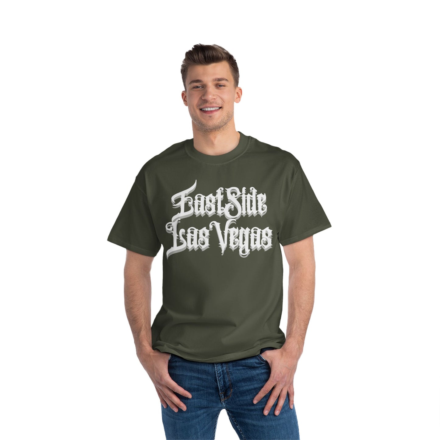 "Beefy-T® White East Side Las Vegas" T-Shirt