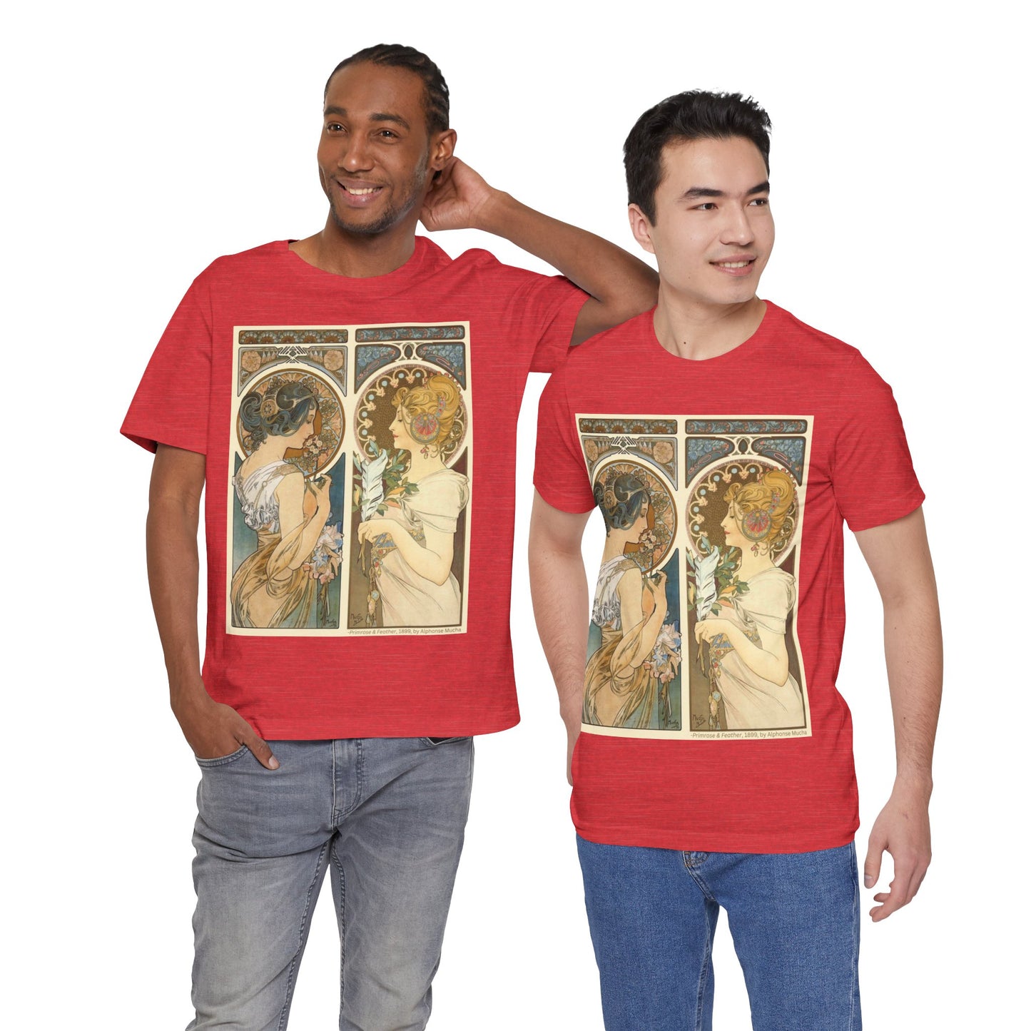 "Primrose & Feather, 1899, Alphonse Mucha" T-Shirt