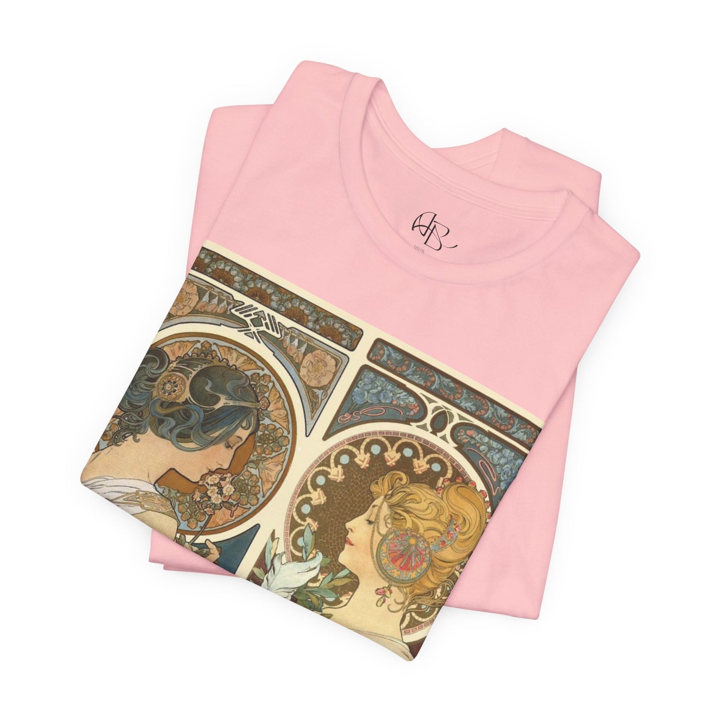 "Primrose & Feather, 1899, Alphonse Mucha" T-Shirt