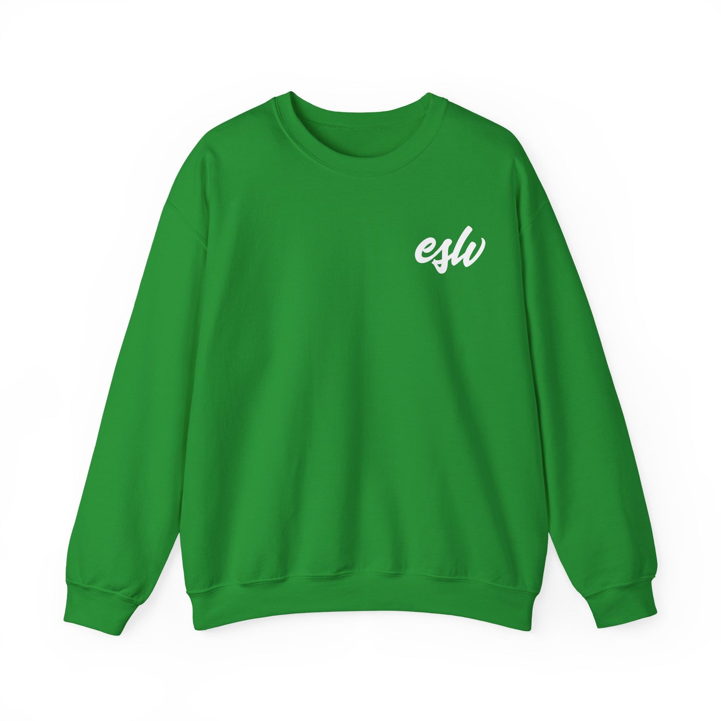 ESW Script Crewneck Sweatshirt — Minimal Logo Black Pullover