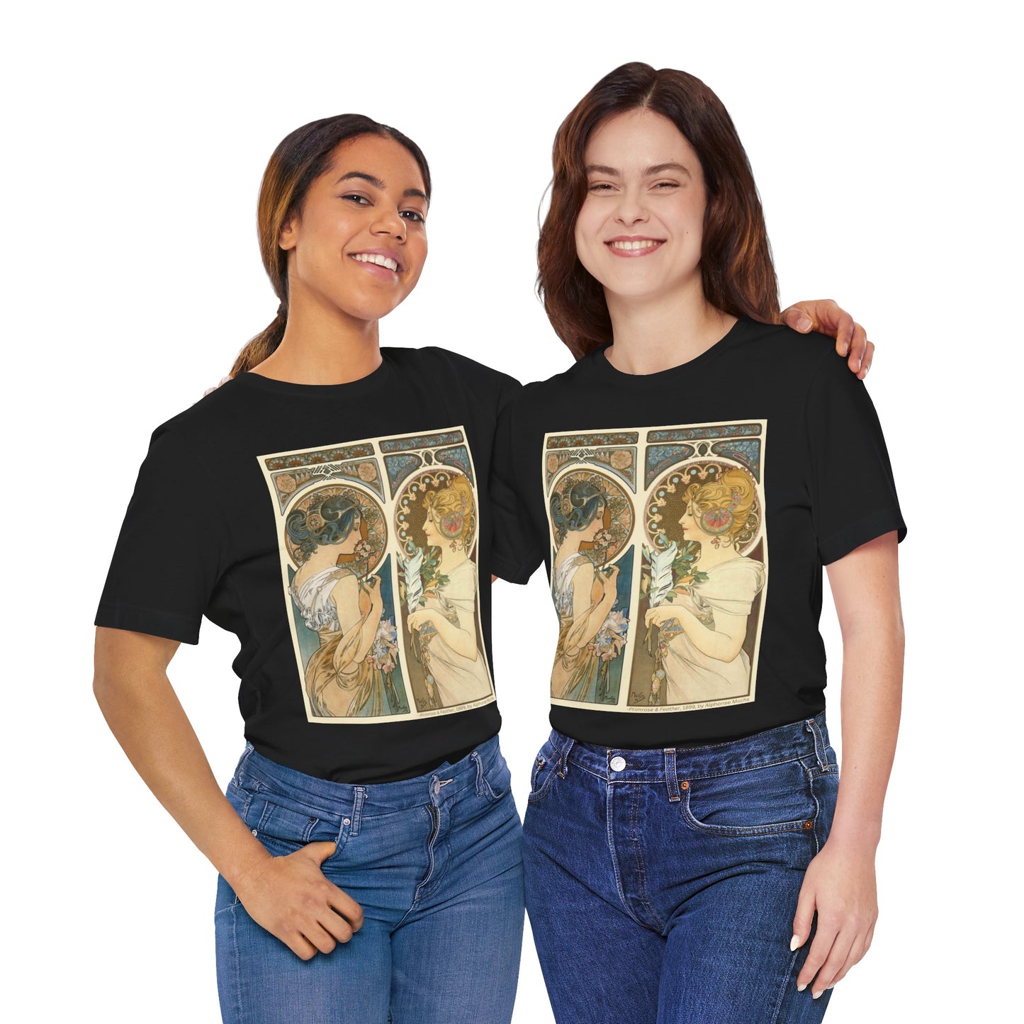 "Primrose & Feather, 1899, Alphonse Mucha" T-Shirt