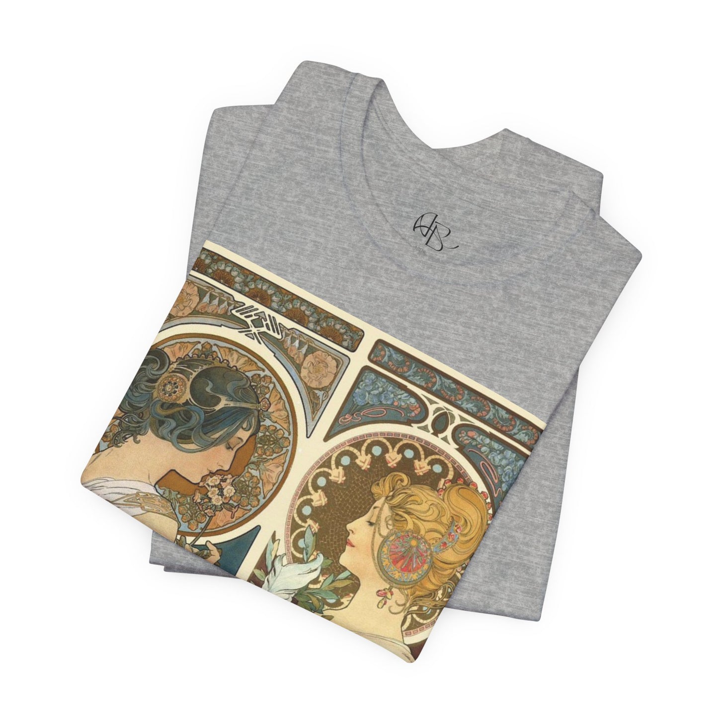 "Primrose & Feather, 1899, Alphonse Mucha" T-Shirt