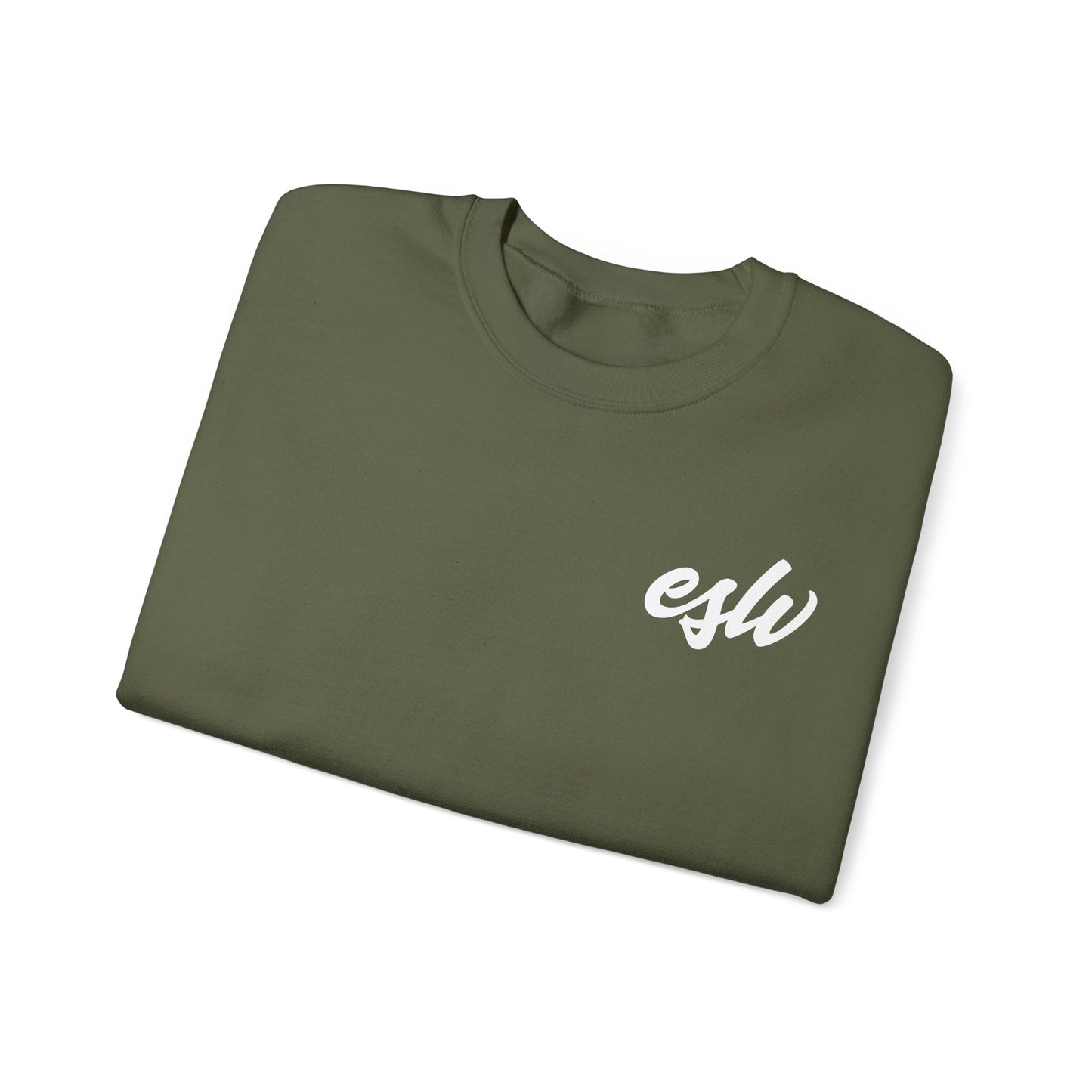 ESW Script Crewneck Sweatshirt — Minimal Logo Black Pullover