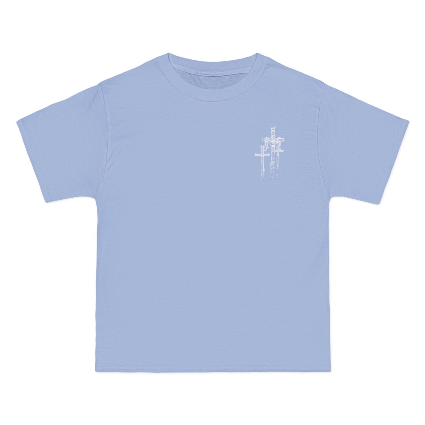 "Beefy-T® 3 Crosses Sketch" T-Shirt