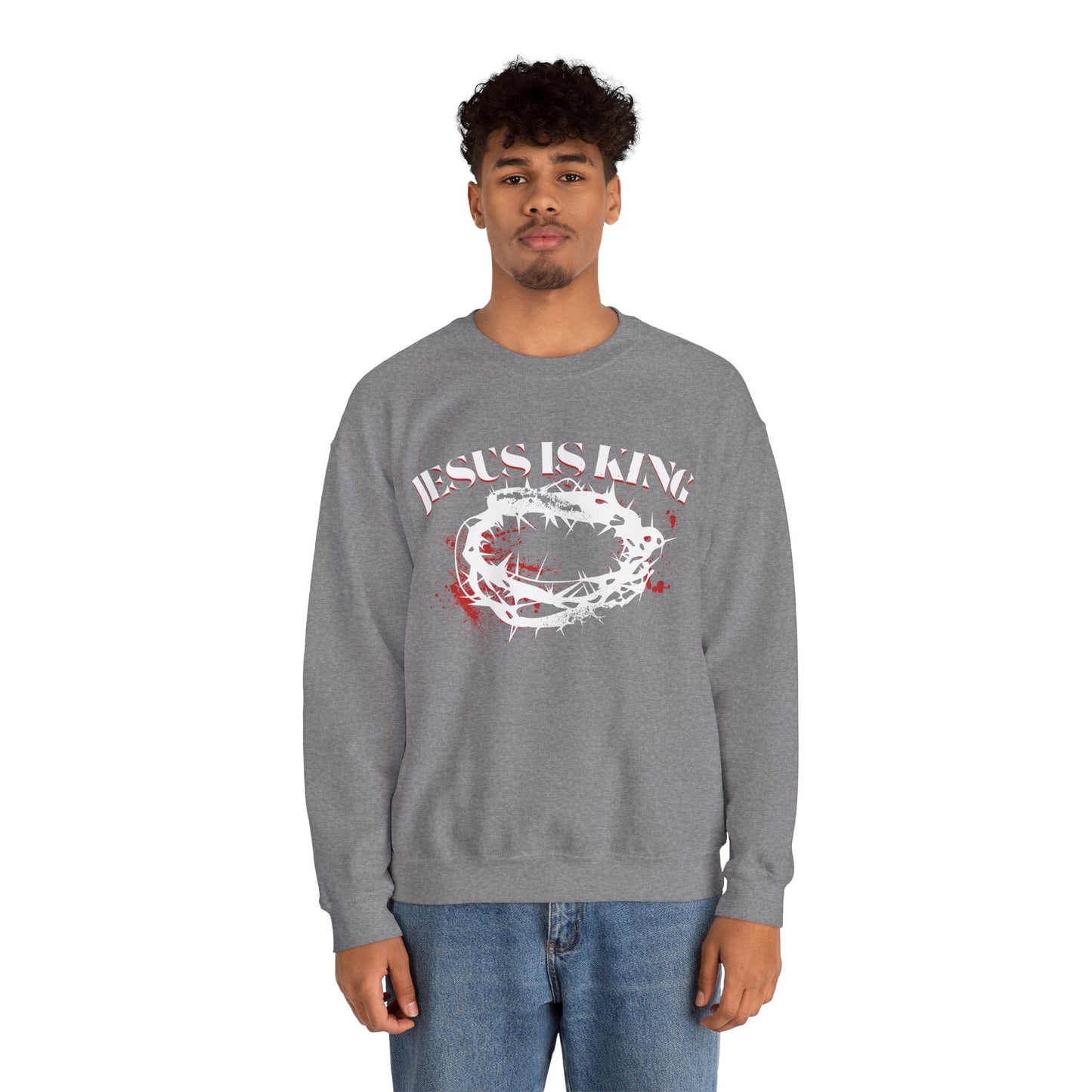 Jesus Skank Crewneck Sweatshirt — Distressed Band-Style Graphic