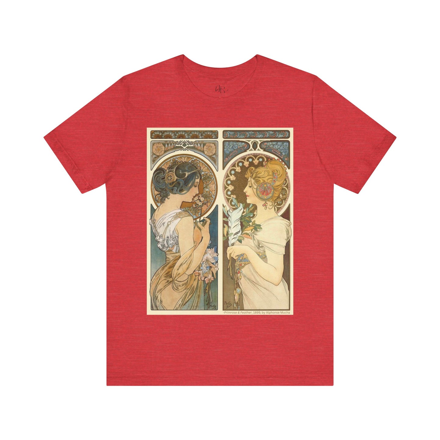 "Primrose & Feather, 1899, Alphonse Mucha" T-Shirt