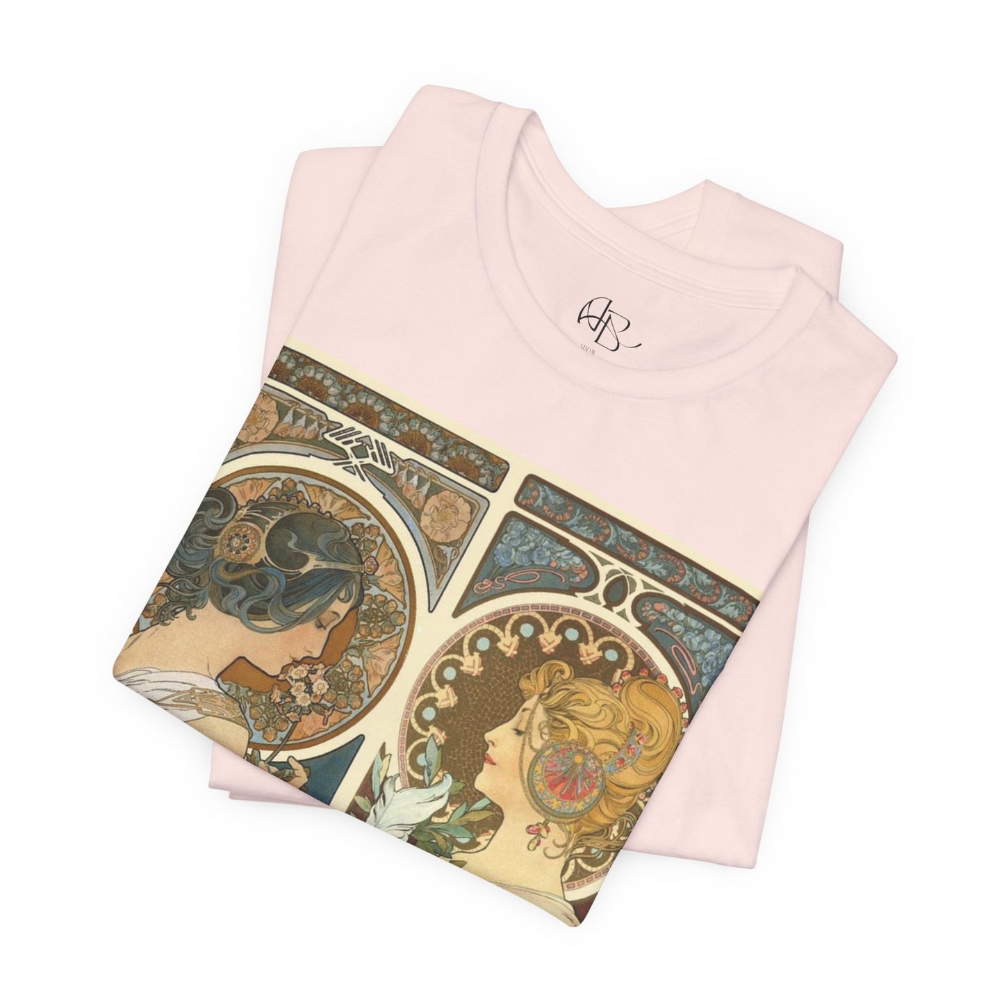 "Primrose & Feather, 1899, Alphonse Mucha" T-Shirt