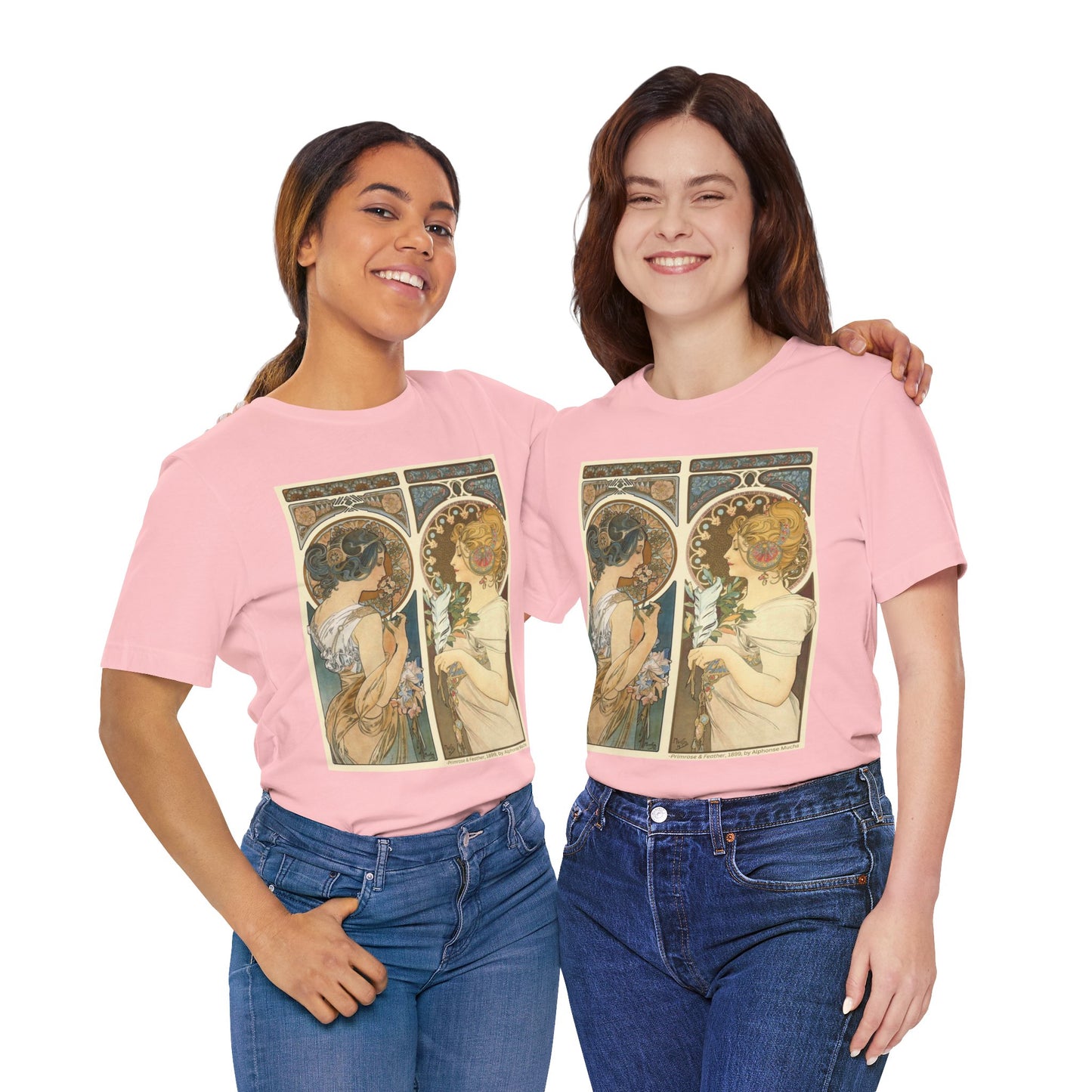 "Primrose & Feather, 1899, Alphonse Mucha" T-Shirt