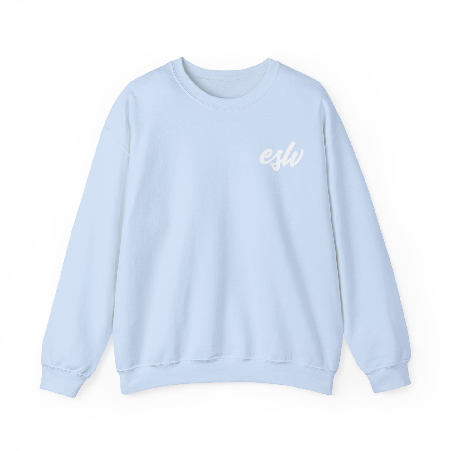 ESW Script Crewneck Sweatshirt — Minimal Logo Black Pullover