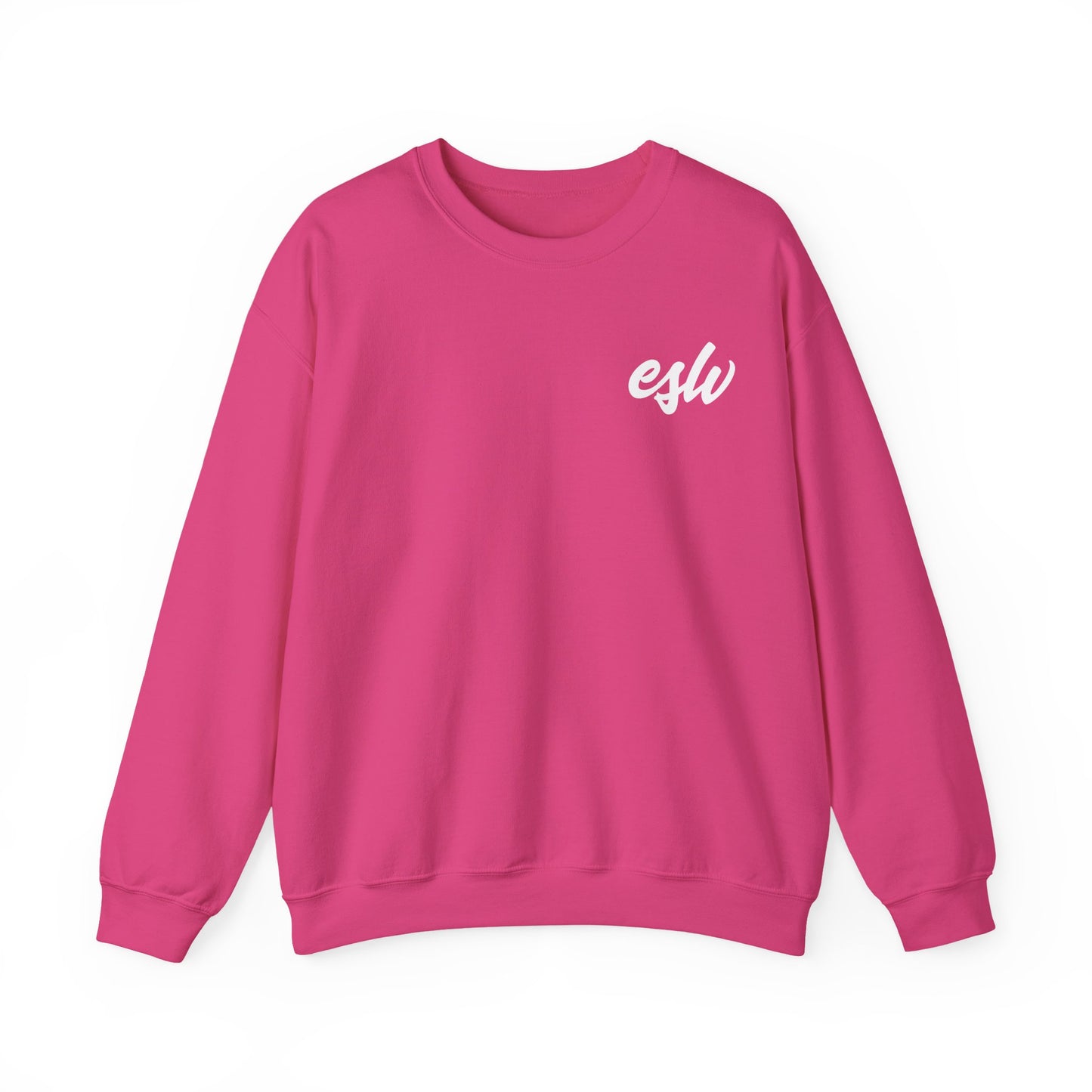 ESW Script Crewneck Sweatshirt — Minimal Logo Black Pullover