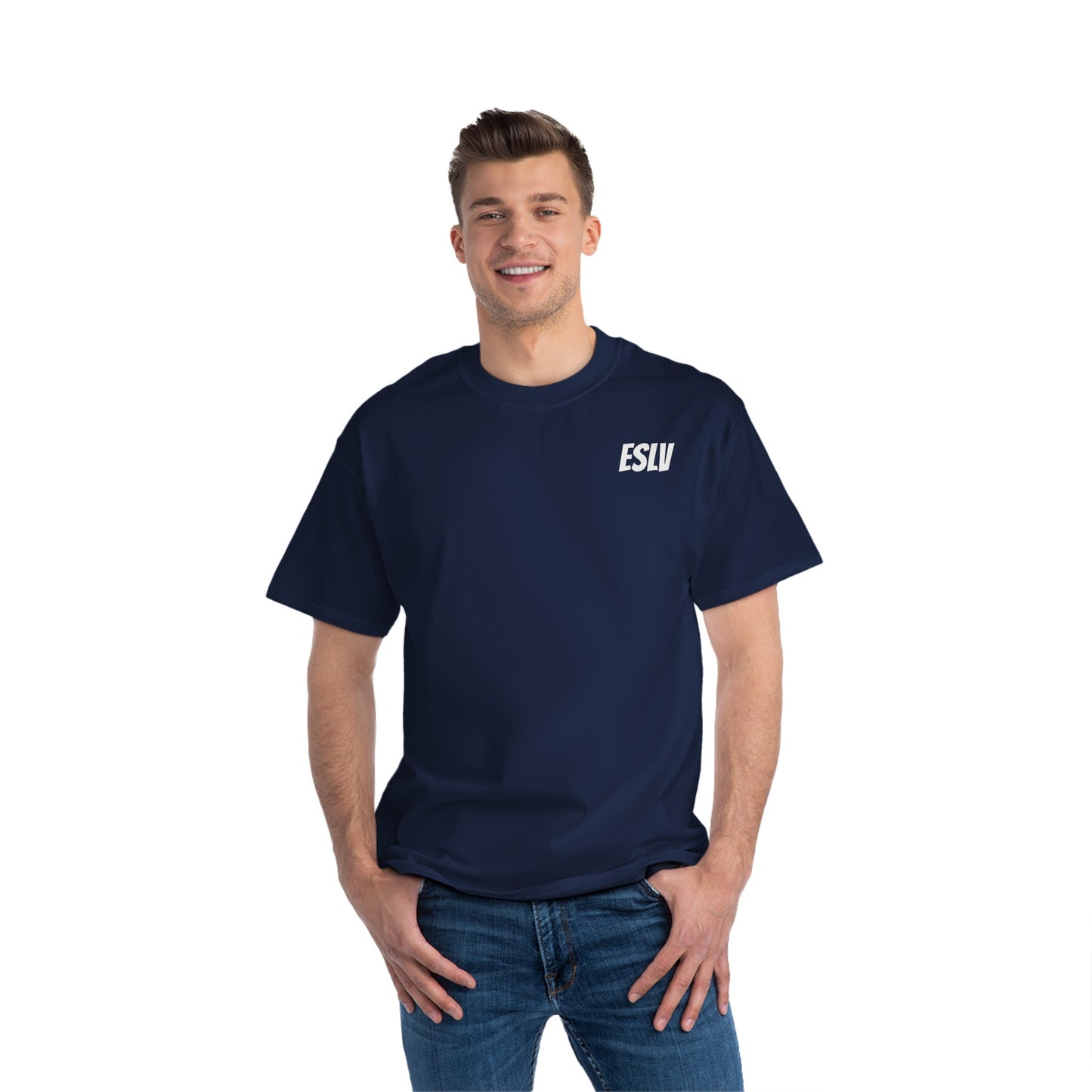 "Beefy-T® ESLV" White Baby Logo T-Shirt