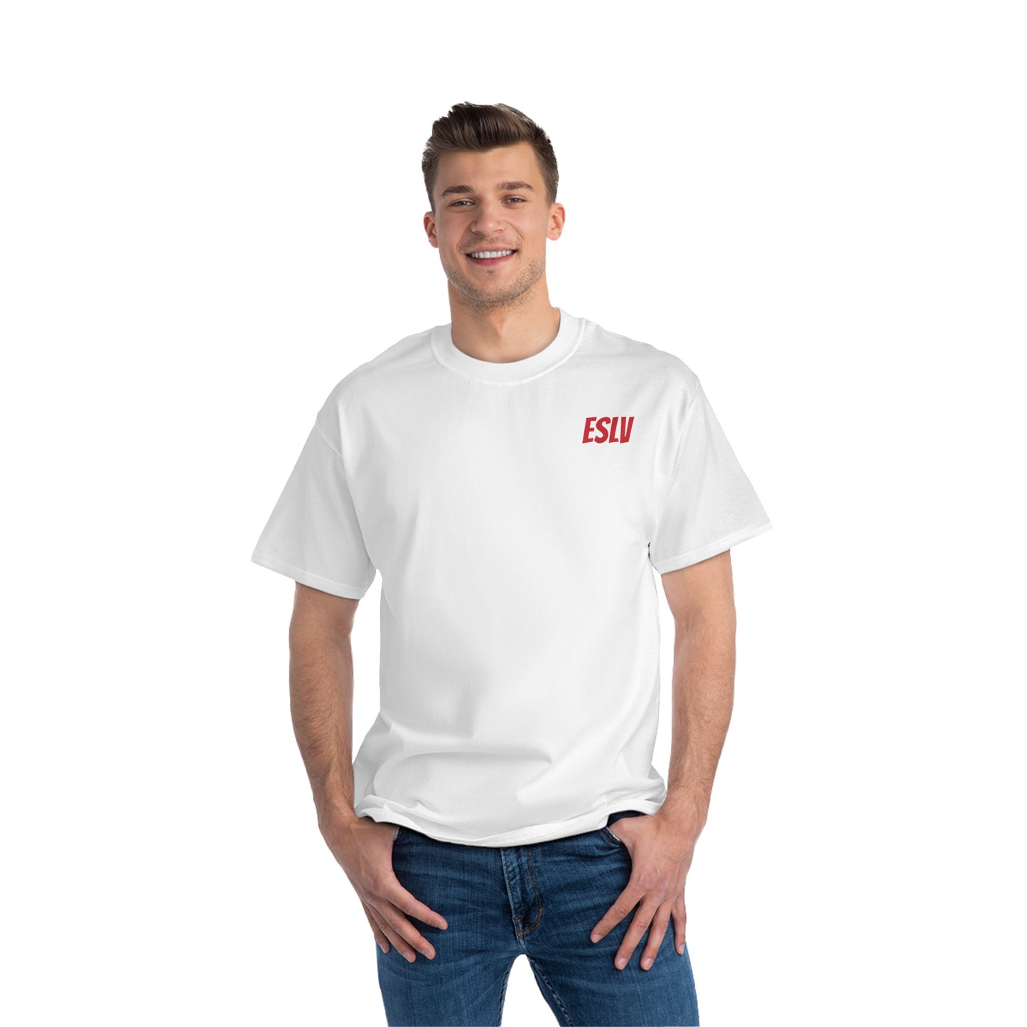 "Beefy-T® ESLV" Red Baby Logo T-Shirt