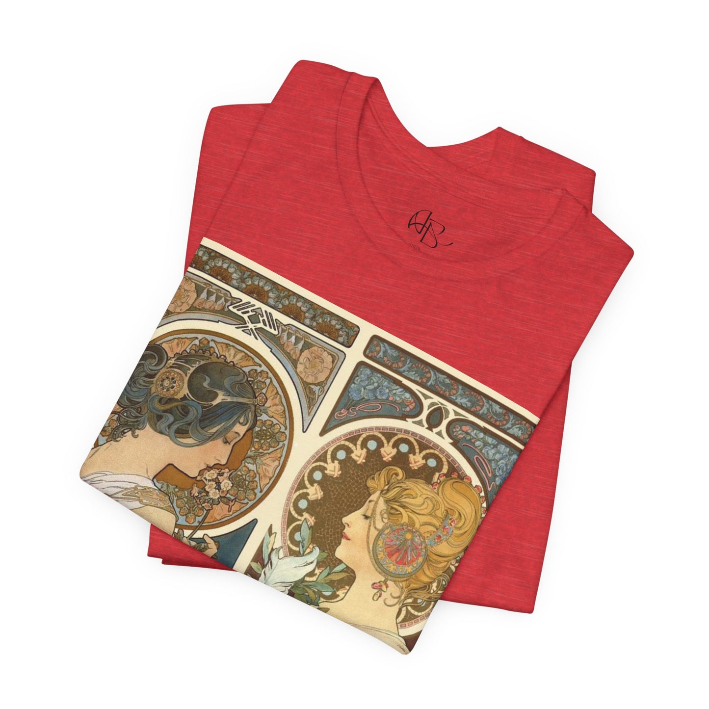 "Primrose & Feather, 1899, Alphonse Mucha" T-Shirt