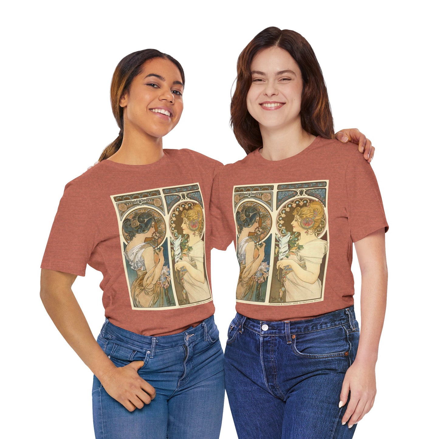 "Primrose & Feather, 1899, Alphonse Mucha" T-Shirt