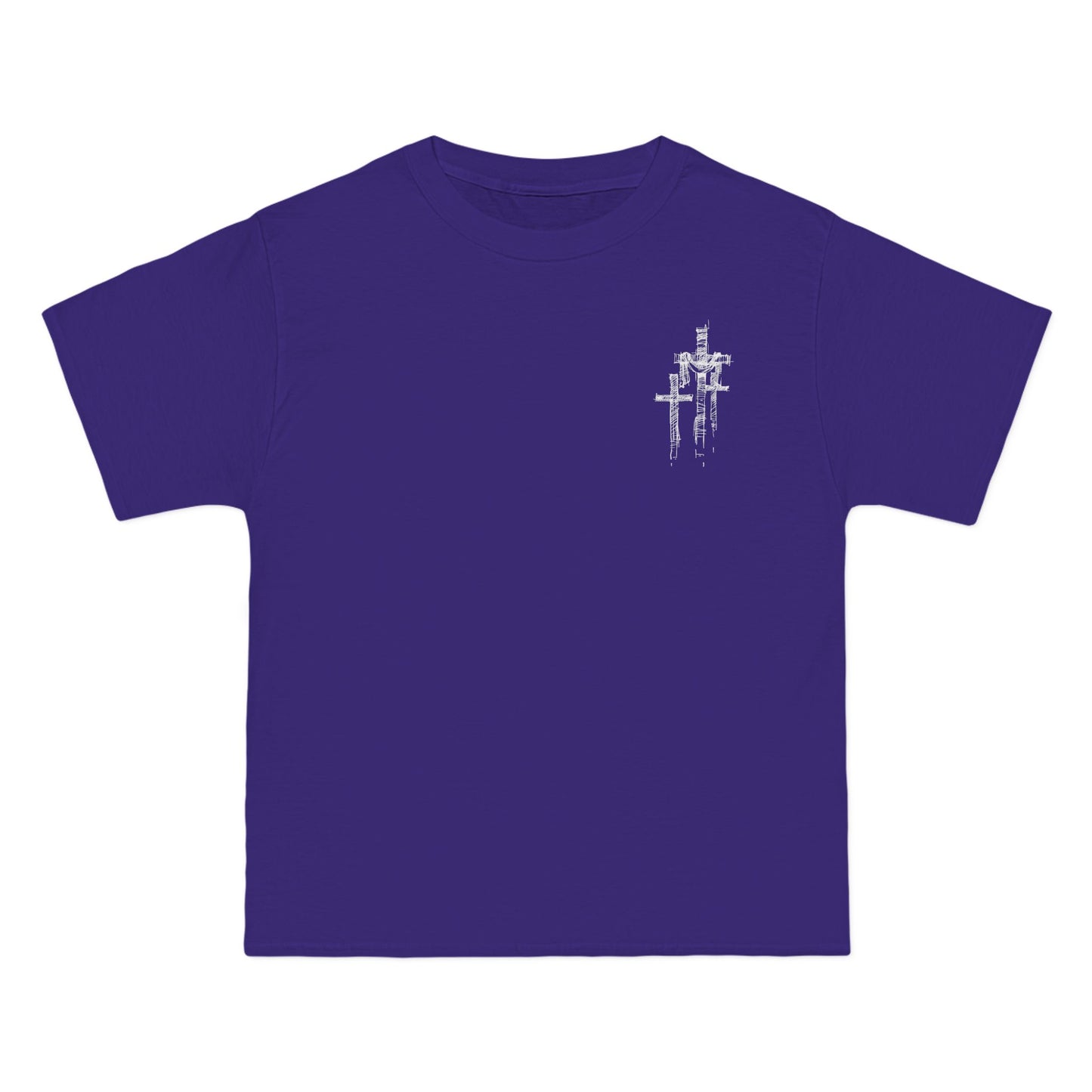 "Beefy-T® 3 Crosses Sketch" T-Shirt