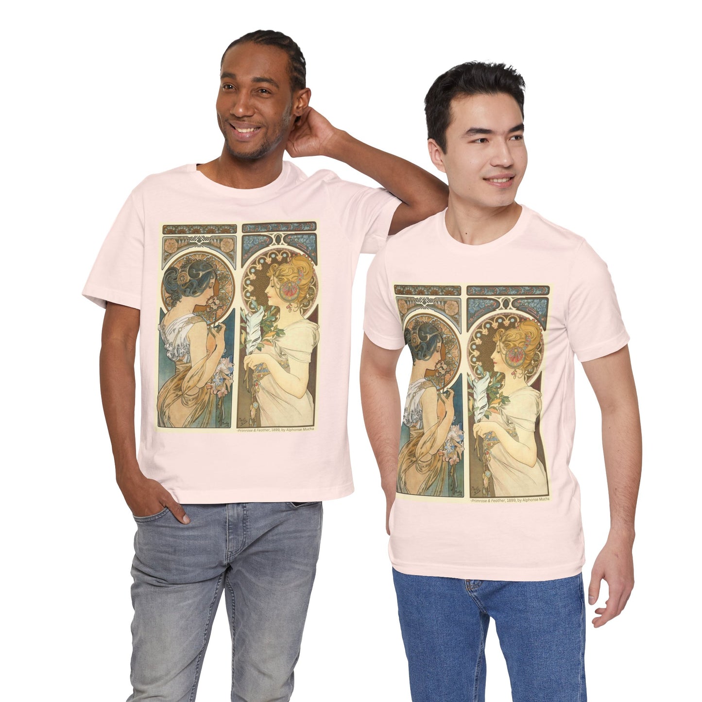 "Primrose & Feather, 1899, Alphonse Mucha" T-Shirt