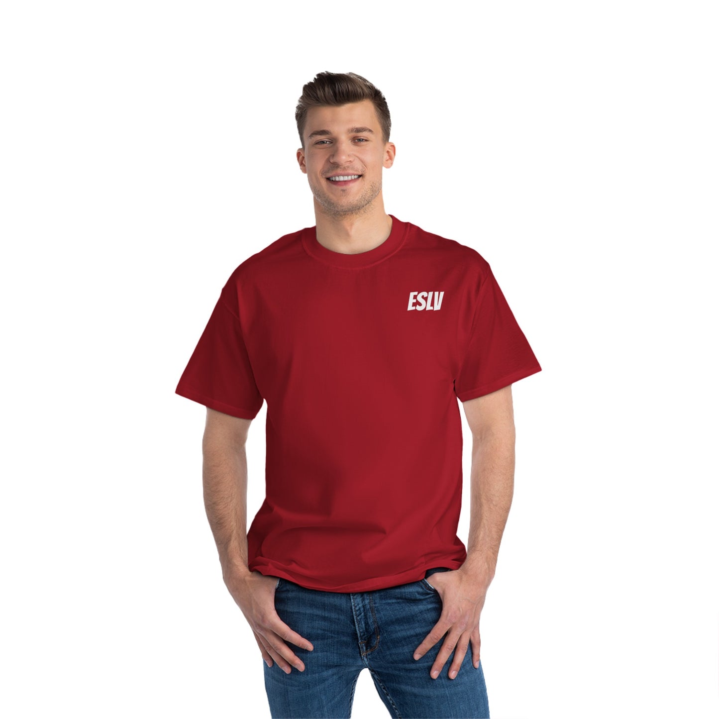 "Beefy-T® ESLV" White Baby Logo T-Shirt