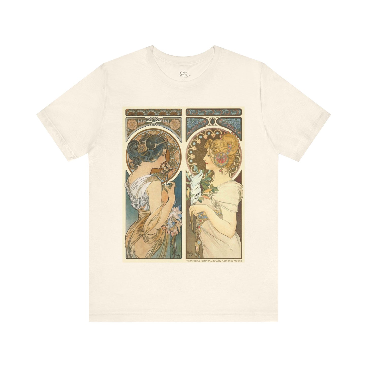 "Primrose & Feather, 1899, Alphonse Mucha" T-Shirt