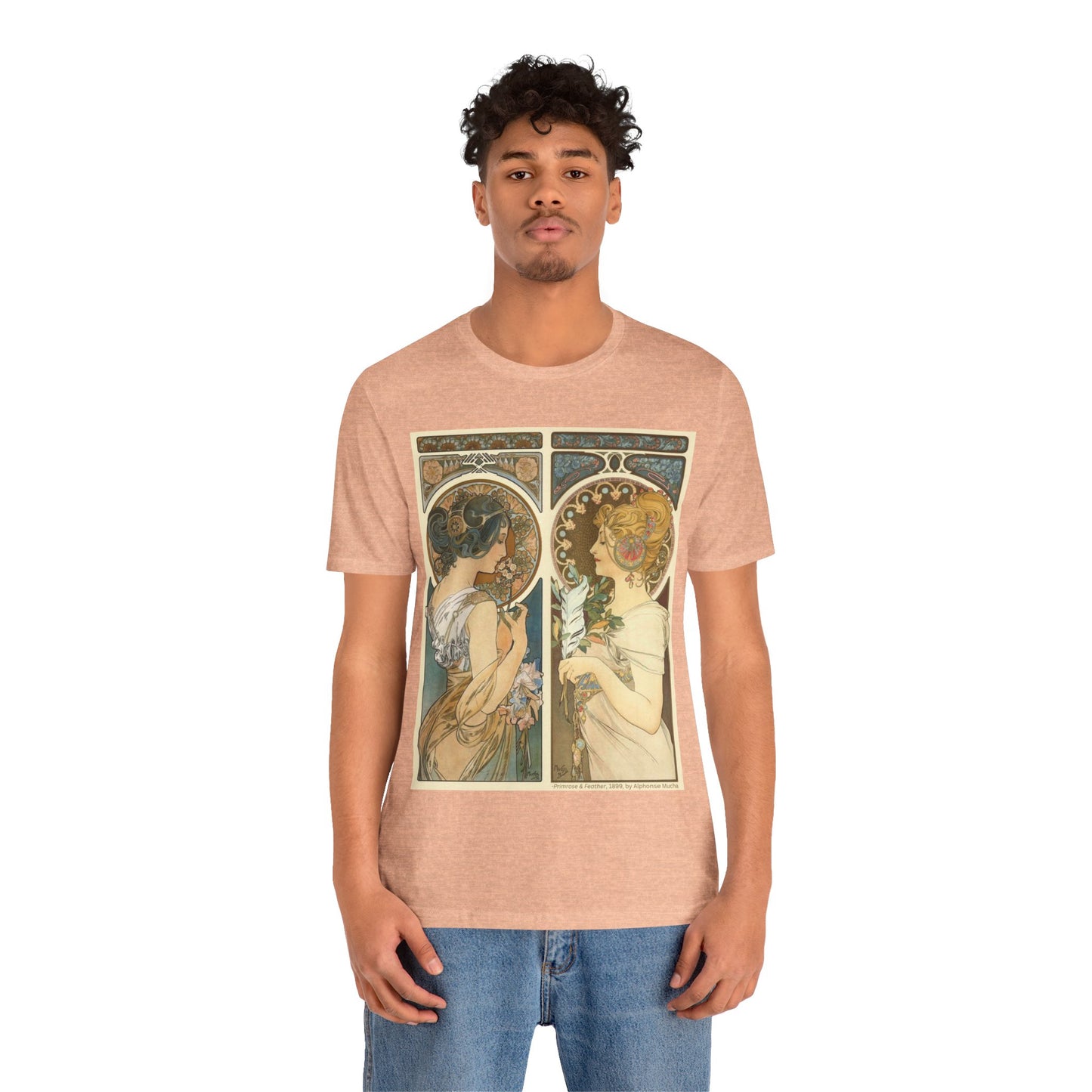 "Primrose & Feather, 1899, Alphonse Mucha" T-Shirt