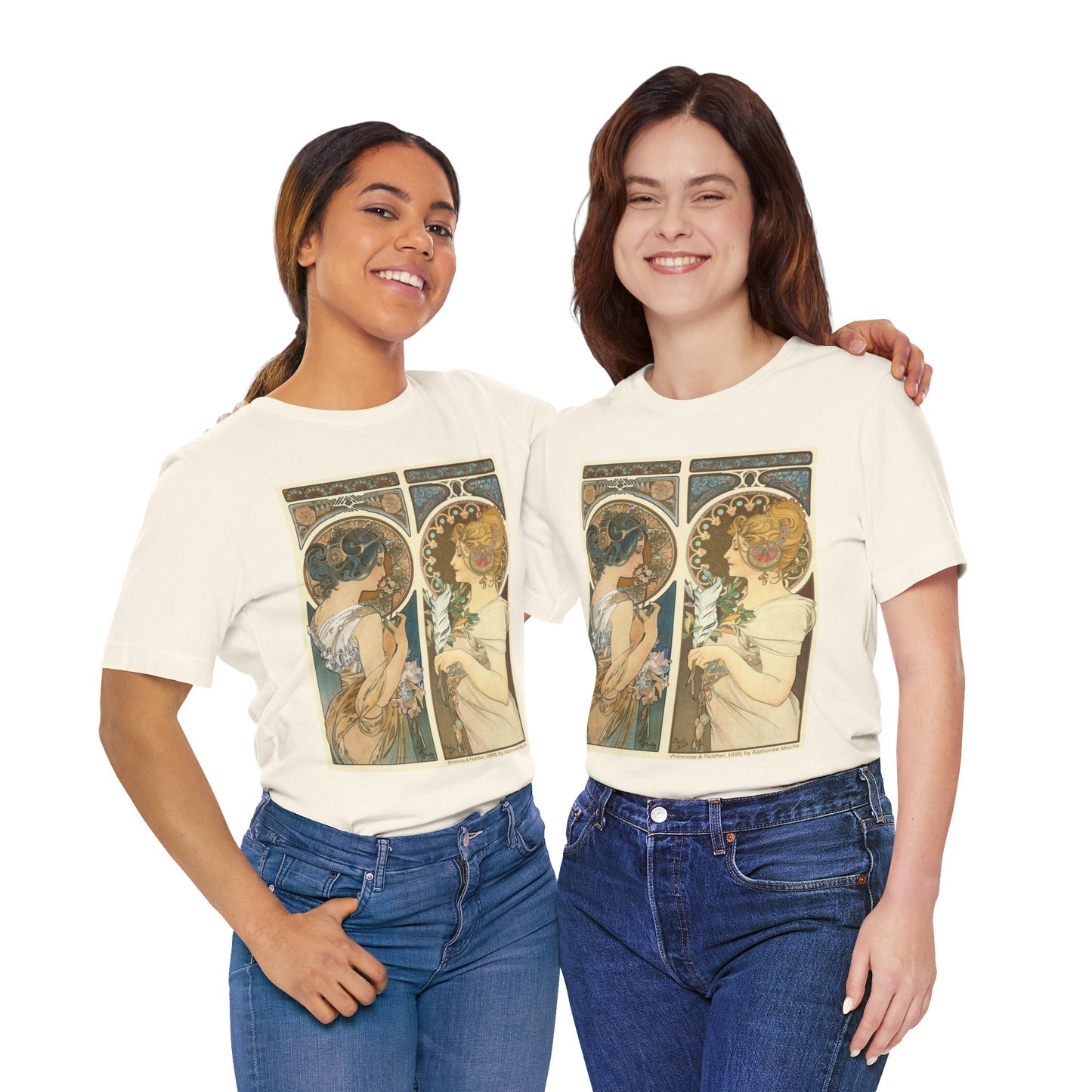 "Primrose & Feather, 1899, Alphonse Mucha" T-Shirt