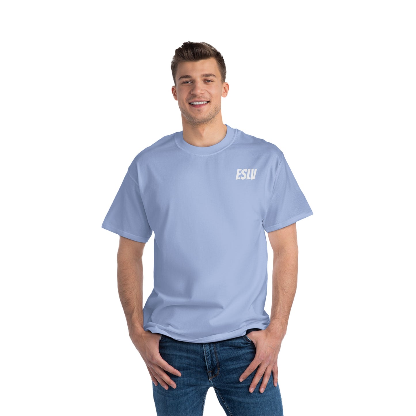 "Beefy-T® ESLV" White Baby Logo T-Shirt