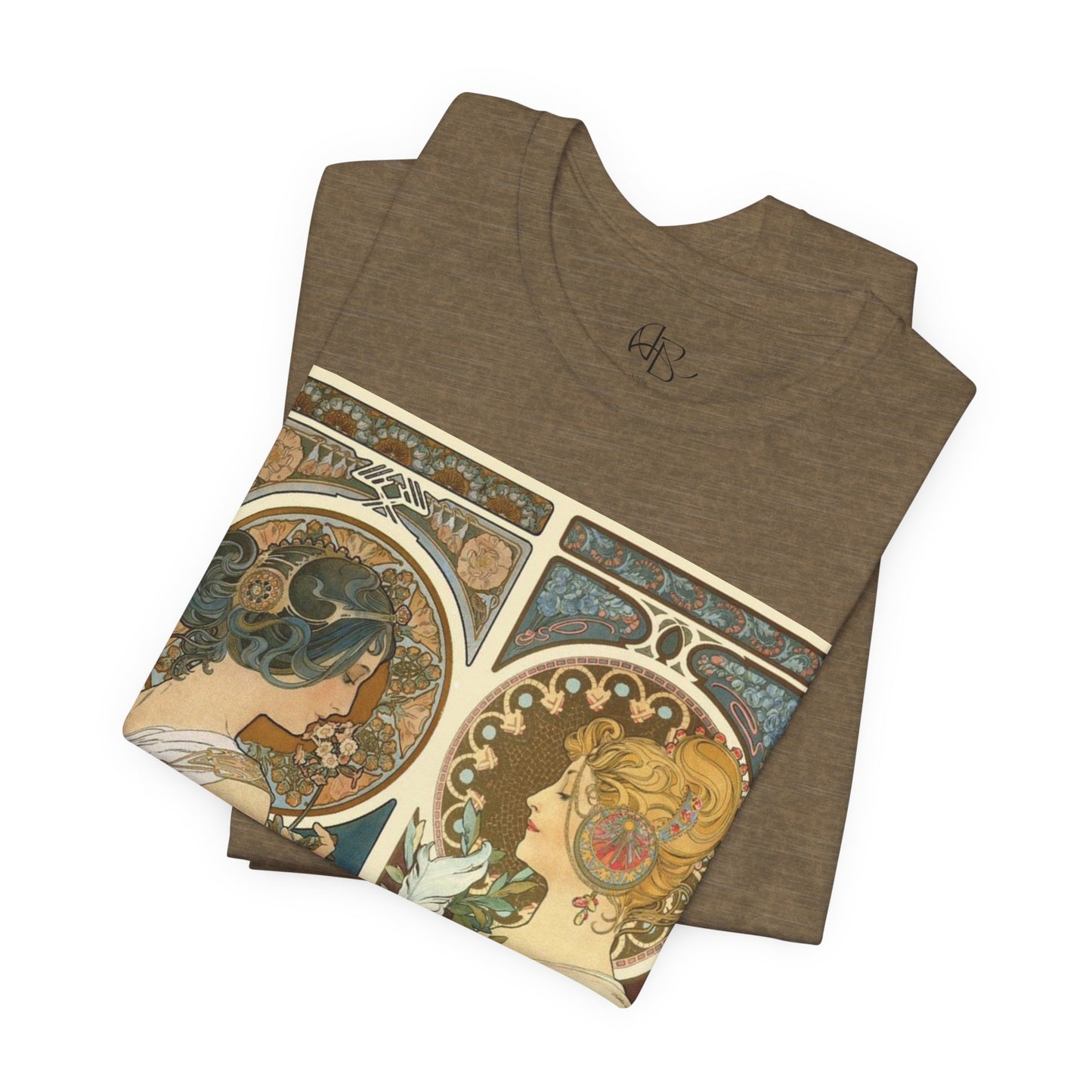 "Primrose & Feather, 1899, Alphonse Mucha" T-Shirt