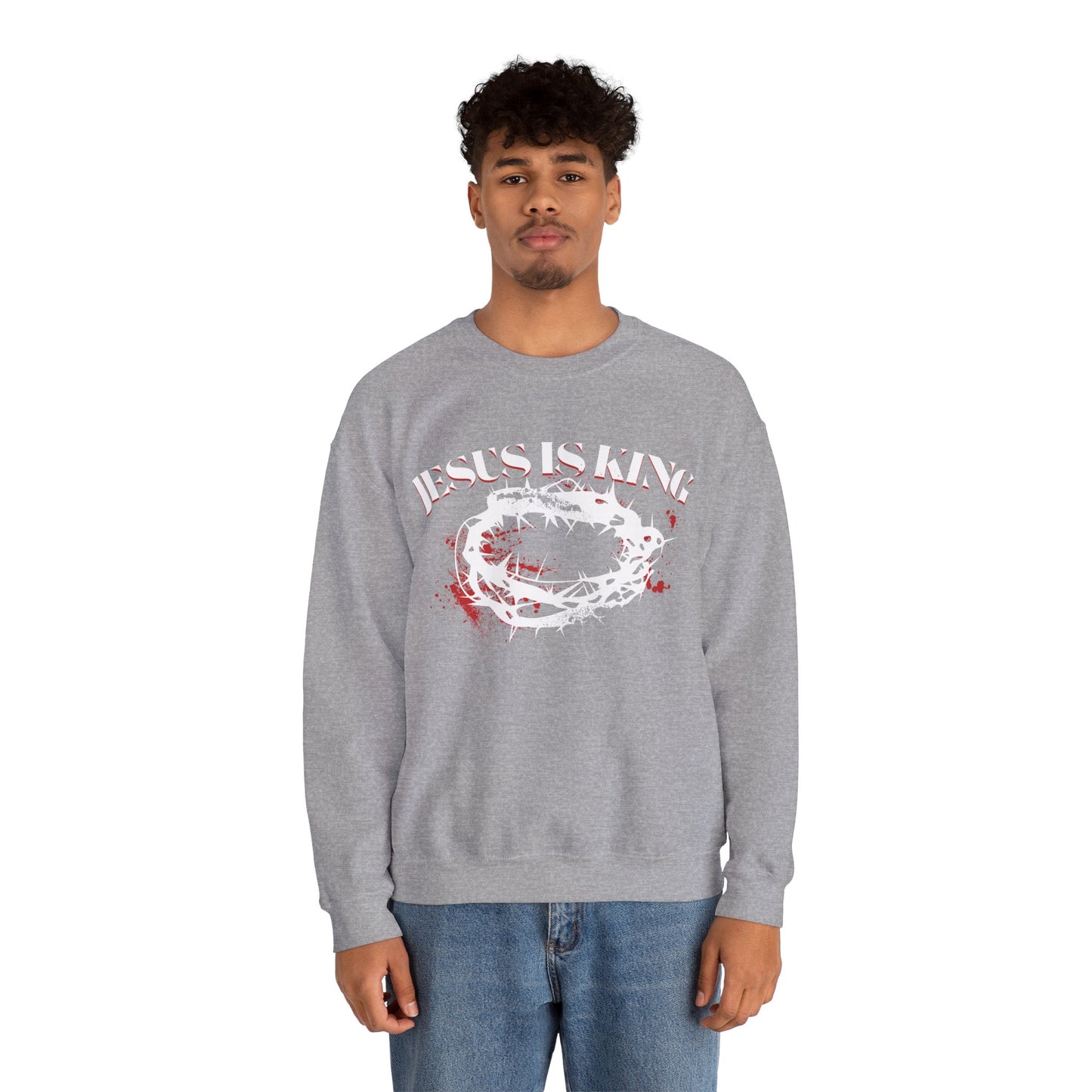 Jesus Skank Crewneck Sweatshirt — Distressed Band-Style Graphic