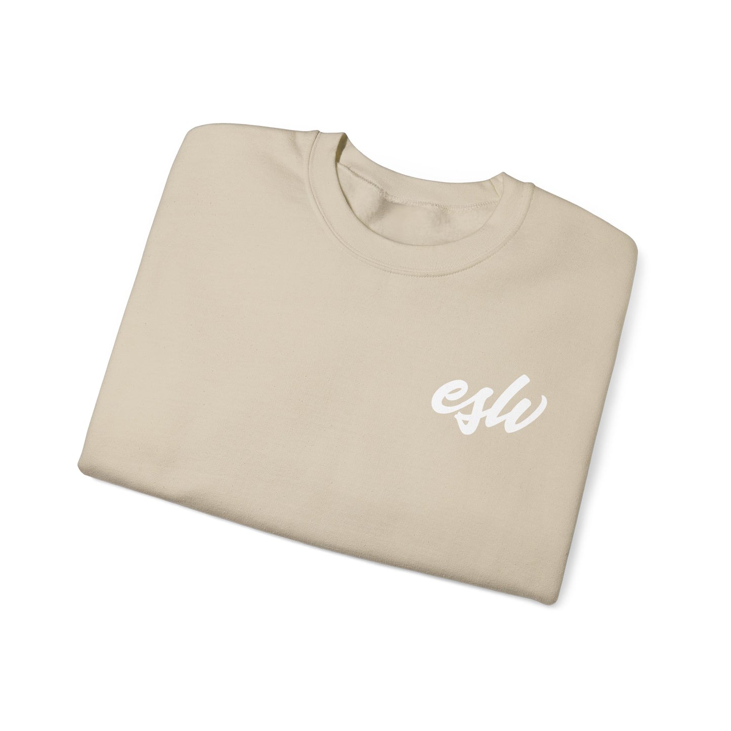 ESW Script Crewneck Sweatshirt — Minimal Logo Black Pullover