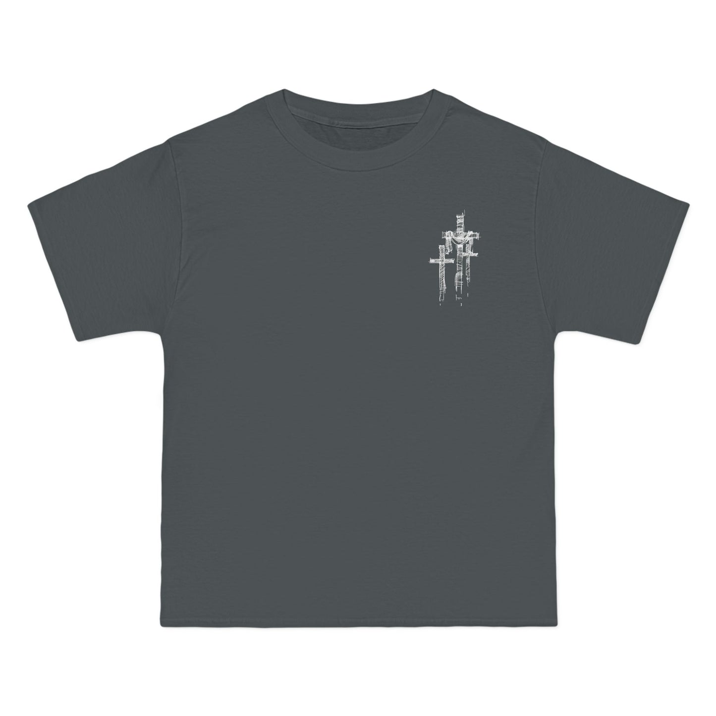 "Beefy-T® 3 Crosses Sketch" T-Shirt