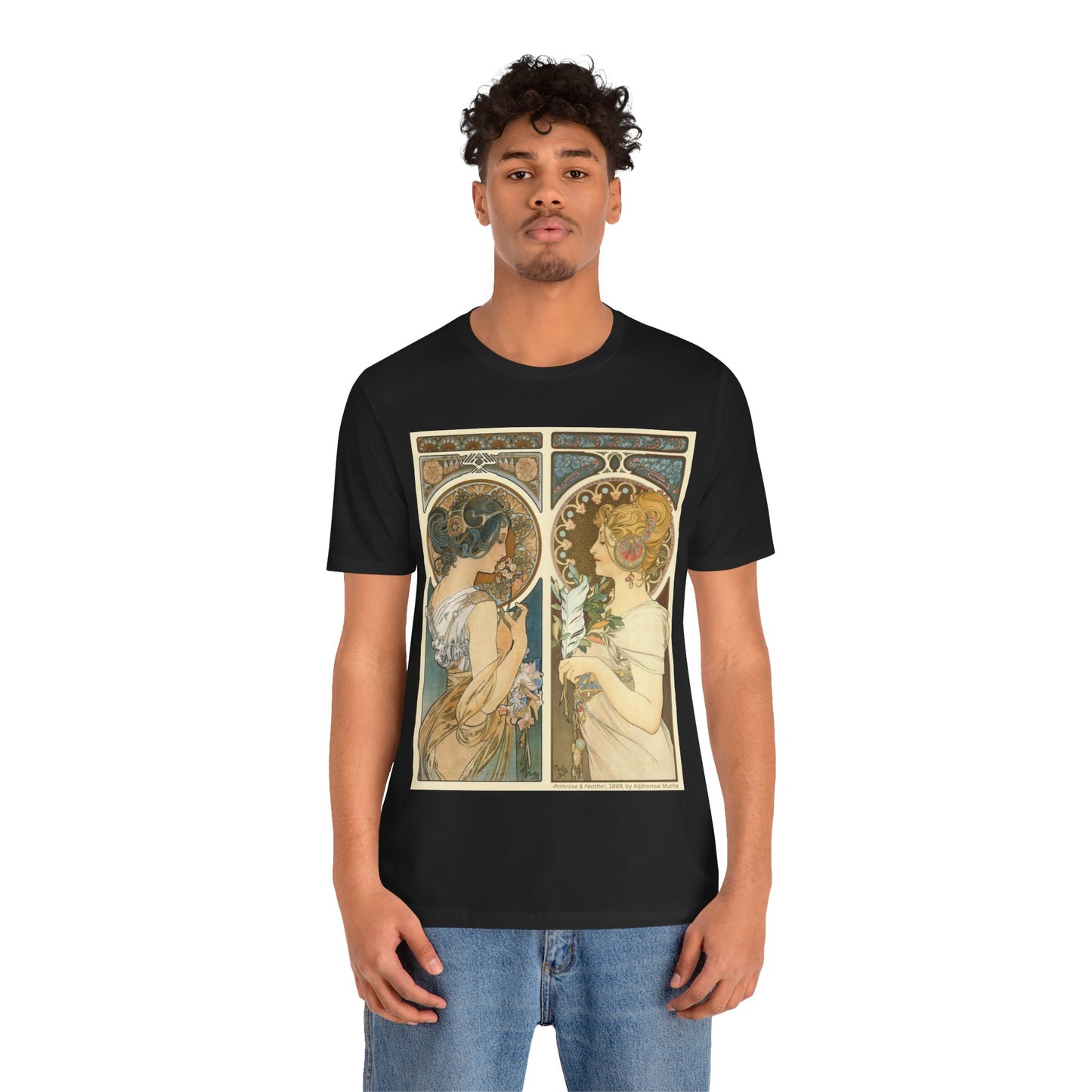"Primrose & Feather, 1899, Alphonse Mucha" T-Shirt