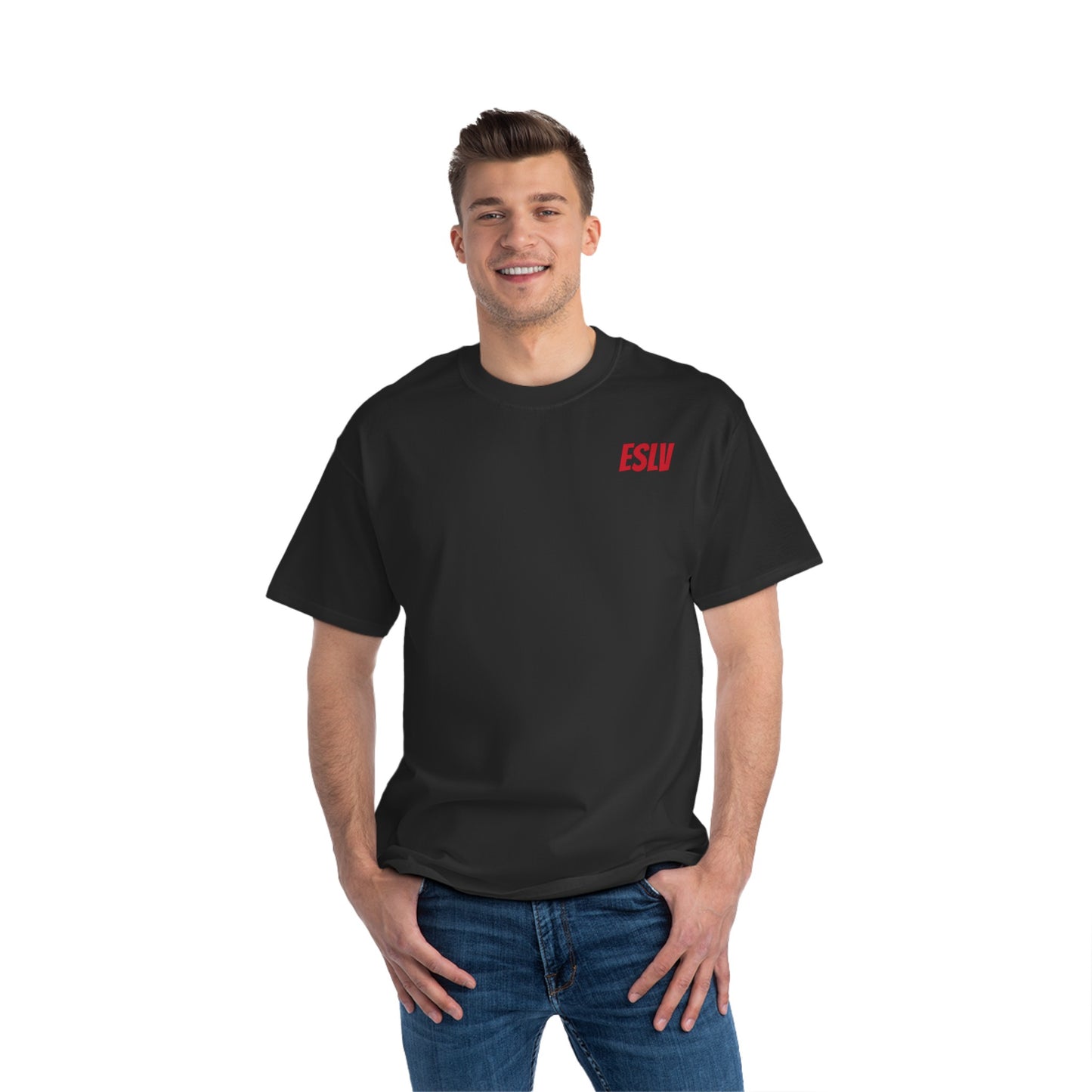 "Beefy-T® ESLV" Red Baby Logo T-Shirt