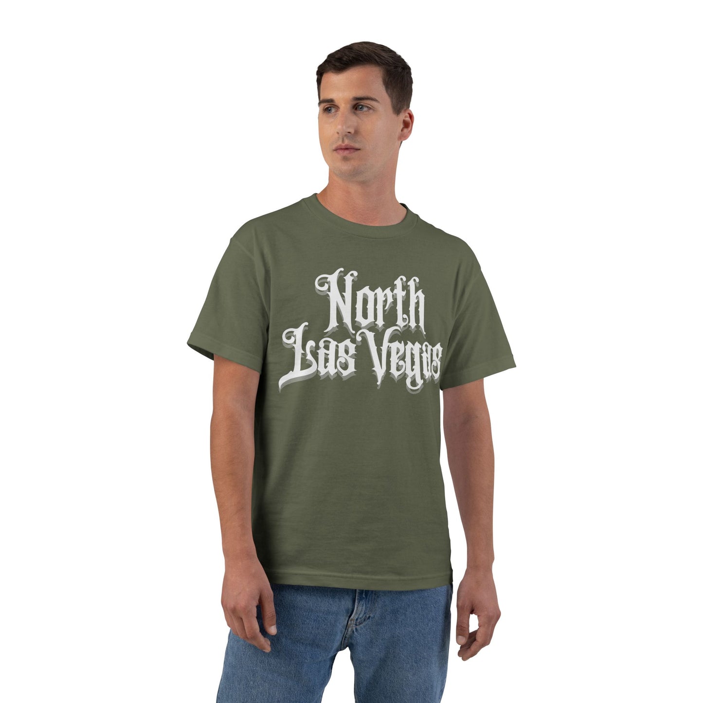 "Beefy-T® White North Las Vegas" T-Shirt