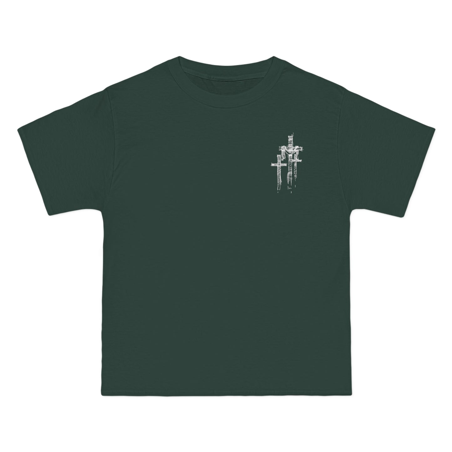 "Beefy-T® 3 Crosses Sketch" T-Shirt