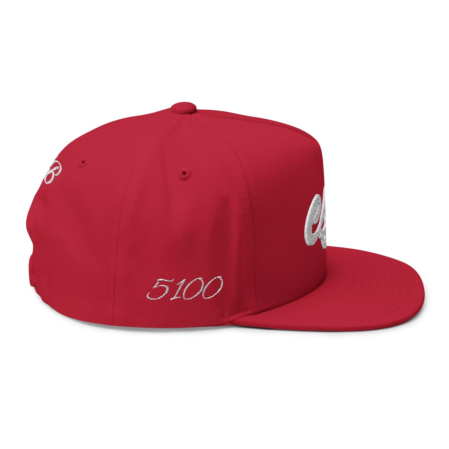 Embroidered Script Flat Bill Cap — Personalized Monogram Snapback