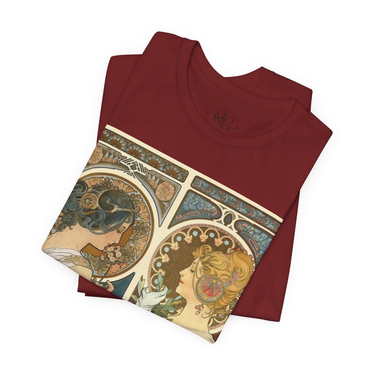 "Primrose & Feather, 1899, Alphonse Mucha" T-Shirt