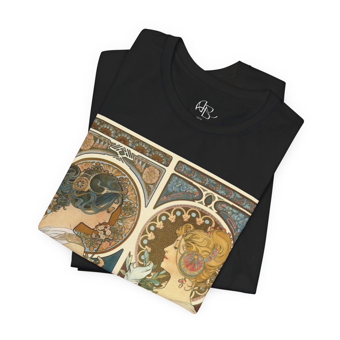 "Primrose & Feather, 1899, Alphonse Mucha" T-Shirt